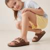 image:imageTrary Kids Sandals Boys Girls Double Buckle Slides Memory Foam Cork Footbed NonSlip Slides for Kids Non Slip Summer Beach Slippers for Toddler Little Big KidKhaki