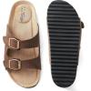 image:imageTrary Kids Sandals Boys Girls Double Buckle Slides Memory Foam Cork Footbed NonSlip Slides for Kids Non Slip Summer Beach Slippers for Toddler Little Big KidKhaki