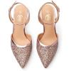 image:imageTrary Heels for Women Slingback Pointed Toe Stiletto Heels Ankle Strap Heeled Sandals Comfortable Womens Pumps 335 Heel Work Party Wedding Dress ShoesRose Gold