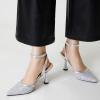 image:imageTrary Heels for Women Slingback Pointed Toe Stiletto Heels Ankle Strap Heeled Sandals Comfortable Womens Pumps 335 Heel Work Party Wedding Dress ShoesSilver