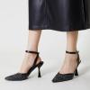 image:imageTrary Heels for Women Slingback Pointed Toe Stiletto Heels Ankle Strap Heeled Sandals Comfortable Womens Pumps 335 Heel Work Party Wedding Dress ShoesBlack