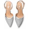 image:imageTrary Heels for Women Slingback Pointed Toe Stiletto Heels Ankle Strap Heeled Sandals Comfortable Womens Pumps 335 Heel Work Party Wedding Dress ShoesSilver