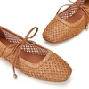 image:imageTrary Mary Jane Shoes Women Woven Flats for Women Dressy Ballet Flats Spring Summer Squared Toe Lace Up Mary Jane Flats ShoesBrown