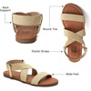 image:imageTrary Womens Dressy Summer Sandals Elastic Cute Open Toe Wide Sandalias Para Mujer
