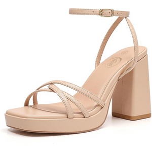 image:imageTrary Gold amp White Heels  Square Toe 3 inch Platform Strappy amp Block Heels for Wide Feet Ankle Strap Y2k Shoes for PromNude Pu