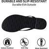 image:imageTrary Flip Flops for WomenComfortable Flat Sandals with Arch SupportMemory Foam Flat Thong SandalsDressy Summer Slides for Beach VacationBlack