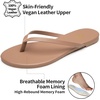 image:imageTrary Flip Flops for WomenComfortable Flat Sandals with Arch SupportMemory Foam Flat Thong SandalsDressy Summer Slides for Beach VacationBrown