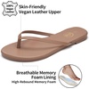 image:imageTrary Flip Flops for WomenComfortable Flat Sandals with Arch SupportMemory Foam Flat Thong SandalsDressy Summer Slides for Beach VacationKhaki