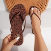 image:imageTrary Flip Flops for WomenComfortable Flat Sandals with Arch SupportMemory Foam Flat Thong SandalsDressy Summer Slides for Beach VacationLeopard