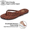 image:imageTrary Flip Flops for WomenComfortable Flat Sandals with Arch SupportMemory Foam Flat Thong SandalsDressy Summer Slides for Beach VacationLeopard