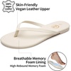 image:imageTrary Flip Flops for WomenComfortable Flat Sandals with Arch SupportMemory Foam Flat Thong SandalsDressy Summer Slides for Beach VacationOffwhite