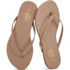 image:imageTrary Flip Flops for WomenComfortable Flat Sandals with Arch SupportMemory Foam Flat Thong SandalsDressy Summer Slides for Beach VacationBrown