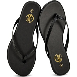 image:imageTrary Flip Flops for WomenComfortable Flat Sandals with Arch SupportMemory Foam Flat Thong SandalsDressy Summer Slides for Beach VacationBlack