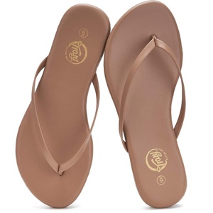image:imageTrary Flip Flops for WomenComfortable Flat Sandals with Arch SupportMemory Foam Flat Thong SandalsDressy Summer Slides for Beach VacationKhaki