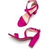 image:imageTrary Womens Block Chunky Heel Sandals for Women Open Toe Adjustable Cross Ankle Strap Dress Shoes Walking Wedding Evening Bridal HeelsRose Suede
