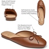 image:imageTrary Mules for Women 2025 Womens Mules Slip on Comfortable Bow Pointed Toe Womens Loafers Backless Flats Mules Shoes for Women with Knot