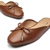 image:imageTrary Mules for Women 2025 Womens Mules Slip on Comfortable Bow Pointed Toe Womens Loafers Backless Flats Mules Shoes for Women with Knot