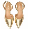 image:imageTrary Heels for Women Slingback Pointed Toe Stiletto Heels Ankle Strap Heeled Sandals Comfortable Womens Pumps 335 Heel Work Party Wedding Dress ShoesGold Pu