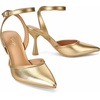 image:imageTrary Heels for Women Slingback Pointed Toe Stiletto Heels Ankle Strap Heeled Sandals Comfortable Womens Pumps 335 Heel Work Party Wedding Dress ShoesGold Pu