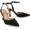 image:imageTrary Heels for Women Slingback Pointed Toe Stiletto Heels Ankle Strap Heeled Sandals Comfortable Womens Pumps 335 Heel Work Party Wedding Dress ShoesNubuck Black