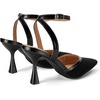 image:imageTrary Heels for Women Slingback Pointed Toe Stiletto Heels Ankle Strap Heeled Sandals Comfortable Womens Pumps 335 Heel Work Party Wedding Dress ShoesNubuck Black