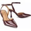 image:imageTrary Heels for Women Slingback Pointed Toe Stiletto Heels Ankle Strap Heeled Sandals Comfortable Womens Pumps 335 Heel Work Party Wedding Dress ShoesPatent Burgundy