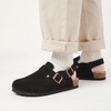 image:imageTrary Keoris Genuine Suede Clogs for Women Potato Shoes with Back StrapBlack