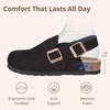 image:imageTrary Keoris Genuine Suede Clogs for Women Potato Shoes with Back StrapBlack