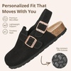 image:imageTrary Keoris Genuine Suede Clogs for Women Potato Shoes with Back StrapBlack