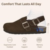 image:imageTrary Keoris Genuine Suede Clogs for Women Potato Shoes with Back StrapCoffee