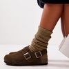 image:imageTrary Keoris Genuine Suede Clogs for Women Potato Shoes with Back StrapCoffee