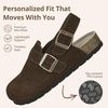 image:imageTrary Keoris Genuine Suede Clogs for Women Potato Shoes with Back StrapCoffee
