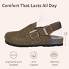 image:imageTrary Keoris Genuine Suede Clogs for Women Potato Shoes with Back StrapKhaki
