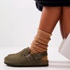 image:imageTrary Keoris Genuine Suede Clogs for Women Potato Shoes with Back StrapKhaki