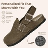 image:imageTrary Keoris Genuine Suede Clogs for Women Potato Shoes with Back StrapKhaki