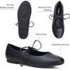 image:imageTrary Mary Jane Shoes Women Lace Up Ballet Flats DressBlack