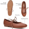 image:imageTrary Mary Jane Shoes Women Lace Up Ballet Flats DressBrown