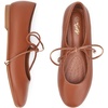 image:imageTrary Mary Jane Shoes Women Lace Up Ballet Flats DressBrown