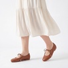 image:imageTrary Mary Jane Shoes Women Lace Up Ballet Flats DressBrown