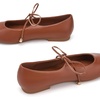 image:imageTrary Mary Jane Shoes Women Lace Up Ballet Flats DressBrown