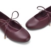 image:imageTrary Mary Jane Shoes Women Lace Up Ballet Flats DressBurgundy