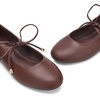 image:imageTrary Mary Jane Shoes Women Lace Up Ballet Flats DressDark Brown
