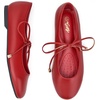 image:imageTrary Mary Jane Shoes Women Lace Up Ballet Flats DressRed