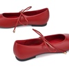 image:imageTrary Mary Jane Shoes Women Lace Up Ballet Flats DressRed