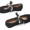 image:imageTrary Sorise Ballet Flats Mary Jane Shoes Women Ballerina Flat with BowBlack