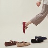 image:imageTrary Sorise Ballet Flats Mary Jane Shoes Women Ballerina Flat with BowBurgundy