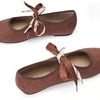image:imageTrary Sorise Ballet Flats Mary Jane Shoes Women Ballerina Flat with BowCoffee