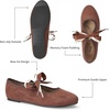 image:imageTrary Sorise Ballet Flats Mary Jane Shoes Women Ballerina Flat with BowCoffee