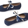 image:imageTrary Sorise Ballet Flats Mary Jane Shoes Women Ballerina Flat with BowNavy Blue