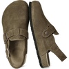 image:imageTrary Keoris Genuine Suede Clogs for Women Potato Shoes with Back StrapKhaki